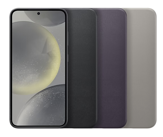 Чехол-накладка Vegan Leather Case S24 ( серо коричневый)