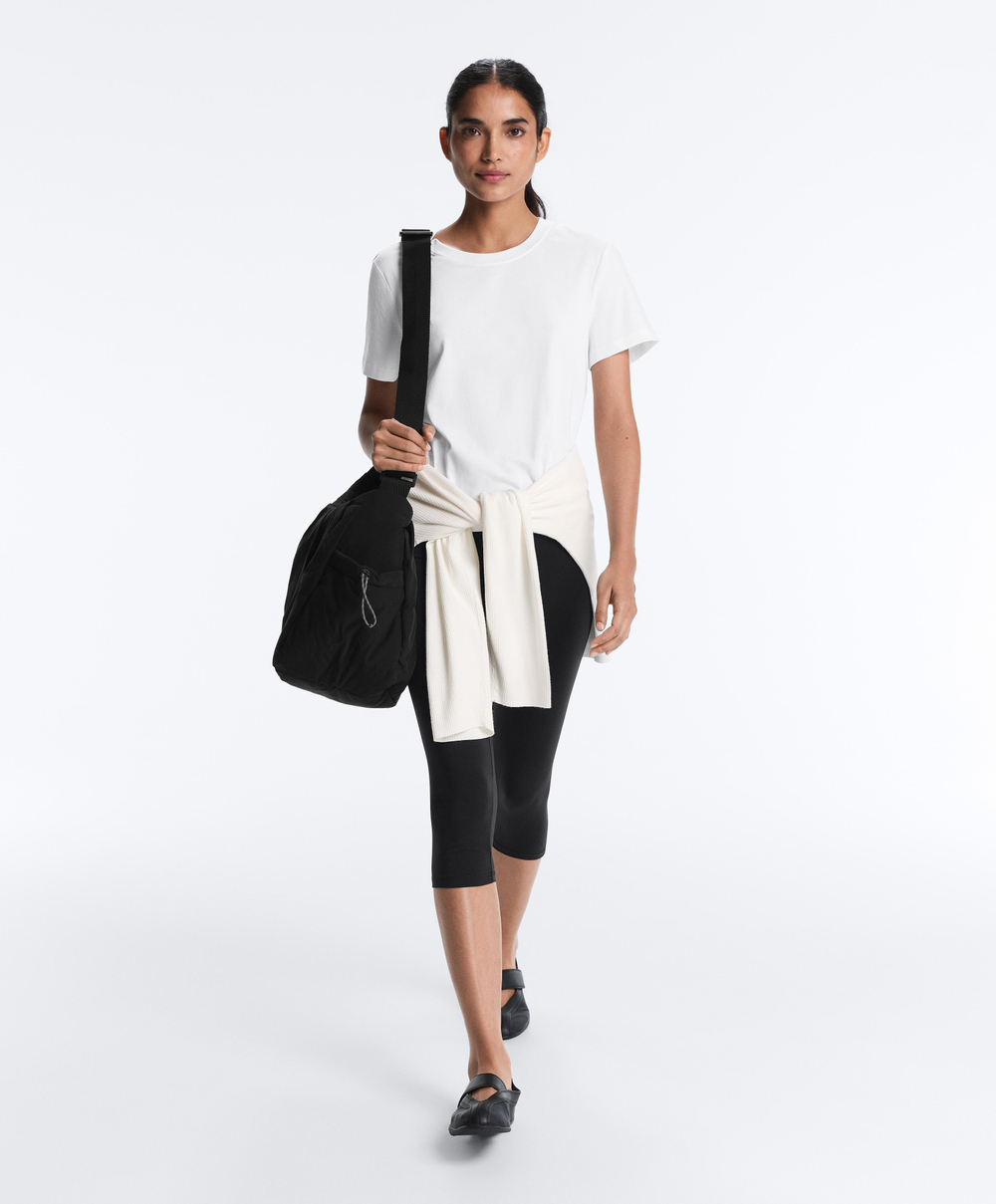 Oysho Футболка из смесового хлопка, белый