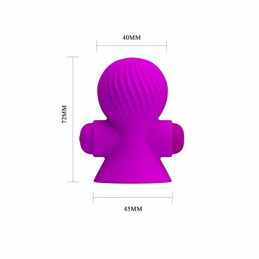 Лиловые перезаряжаемые вибростимуляторы для груди (Цвет: лиловый)