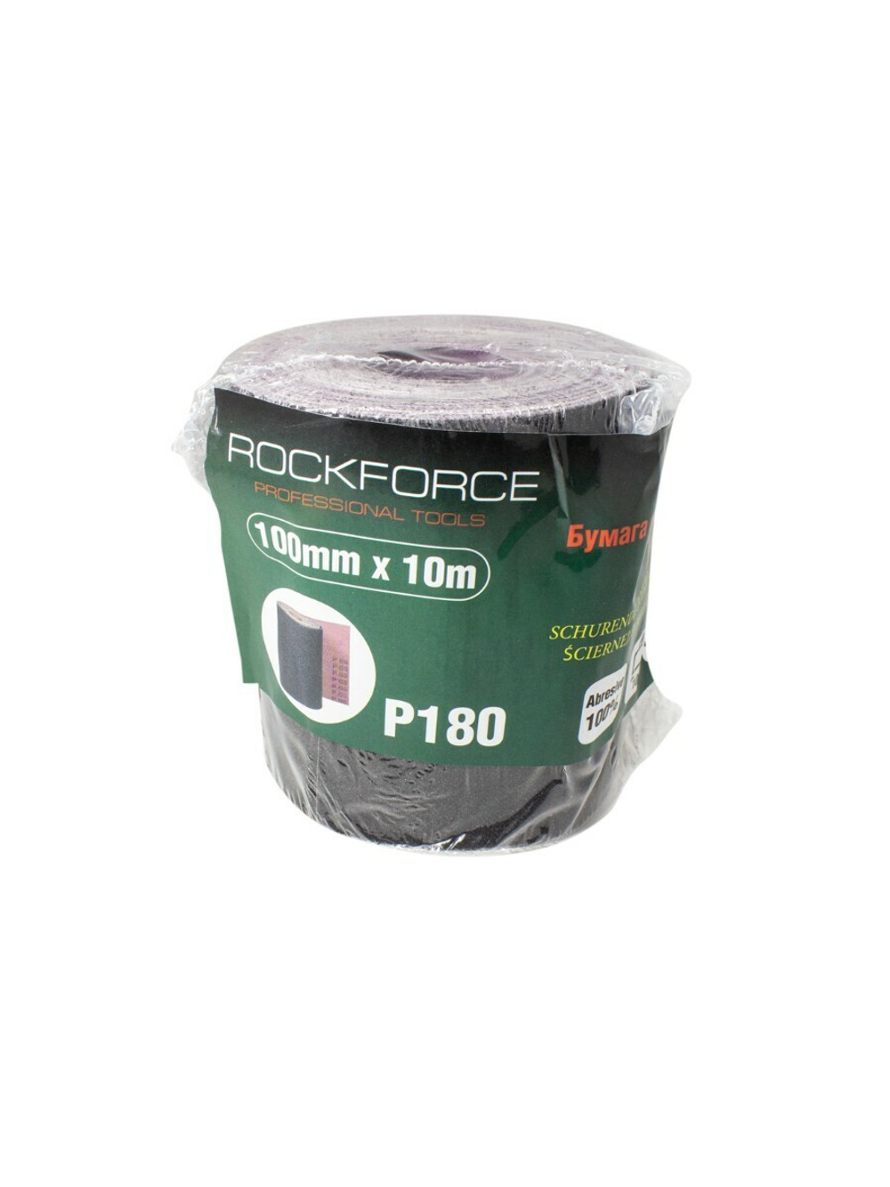 Бумага наждачная на тканевой основе 100ммх10м в рулоне (P180) RockForce##Rock FORCE RF-FB4180C