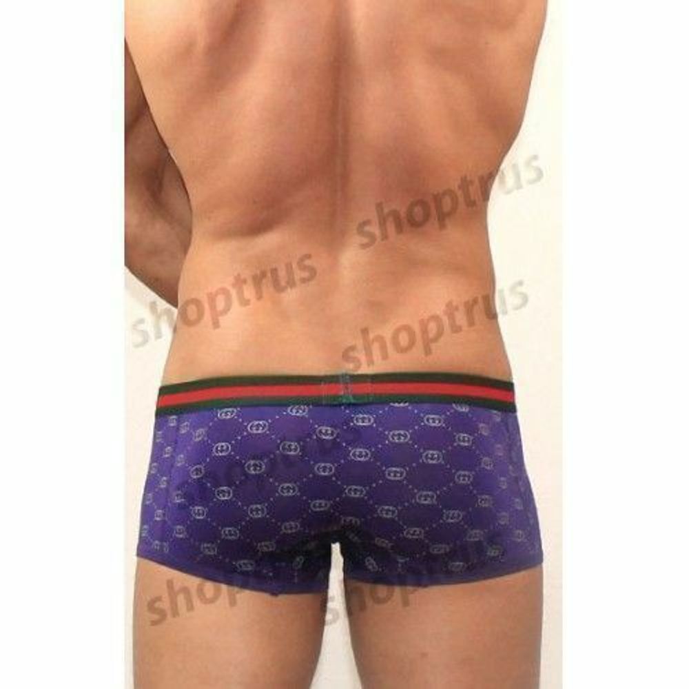 Мужские трусы хипсы фиолетовые Gucci Hip Boxer