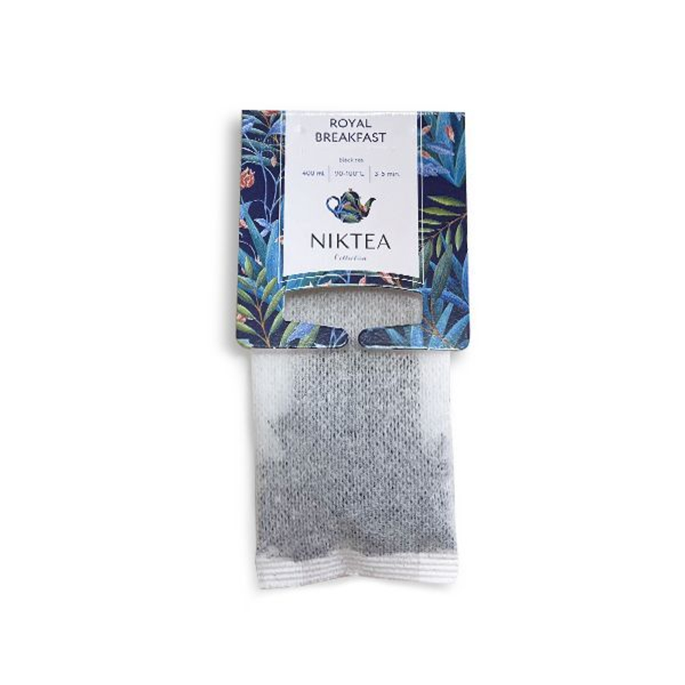 Чай черный в пакетиках для чайника Niktea Royal Breakfast / Королевский Завтрак 20 x 4 г