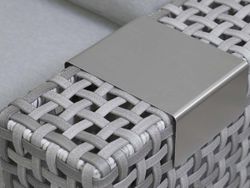 "Тито" лаунж-зона из искусственного ротанга, цвет серый