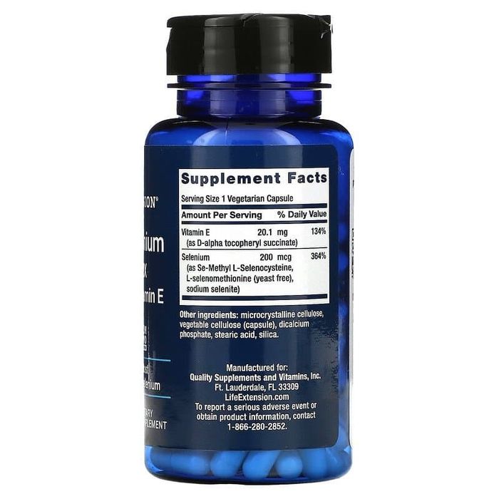 Комплекс селена с витамином E 200 мкг, Super Selenium Complex &amp; Vitamin E 200 mcg, Life Extension, 100 капсул 2
