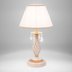 Настольная лампа в классическом стиле 10054/1 белый с золотом