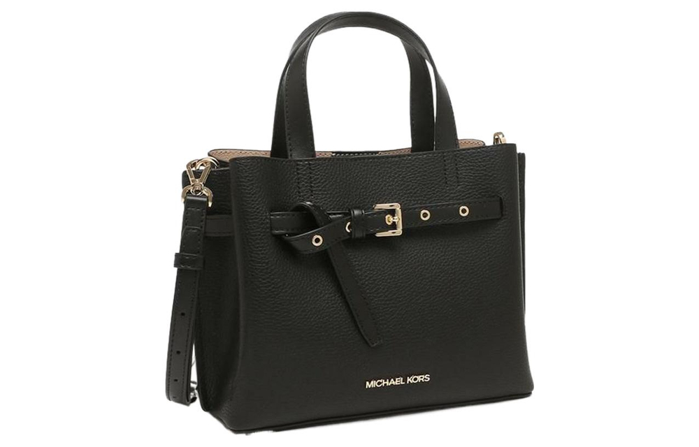 MICHAEL KORS Split Cow Leather Tote Bag, Shopping Bag, Crossbody Bag, Handbag Small Women"s Black