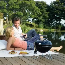 Портативный угольный гриль Weber Smokey Joe Premium, 37 см, чёрный