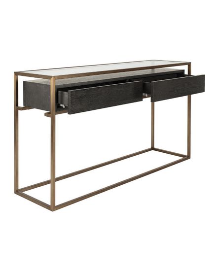 Черная консоль с ящиками “Хэйворд”