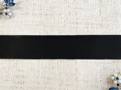 Лента ременная гладкая (стропа), ш. 2,5 см, чёрный