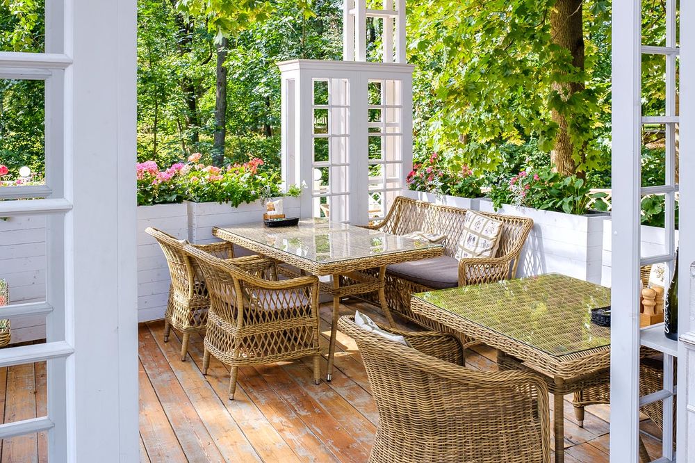 "Латте" диван двухместный из искусственного ротанга, цвет соломенный