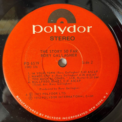 Винтажная виниловая пластинка LP Rory Gallagher The Story So Far (USA 1976)