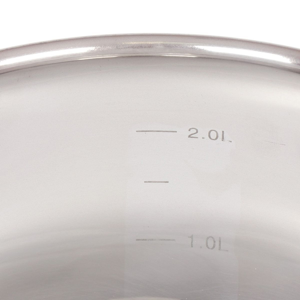 Кастрюля нерж, 2.6 л, с крыш, Daniks, Валетта, QS-2-18/GS-01616-18CA, индукц