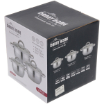 Набор посуды из нержавеющей стали ADELE 3 предмета (3 кастрюли 1,9л, 2,7л, 3,4л), DH08-6