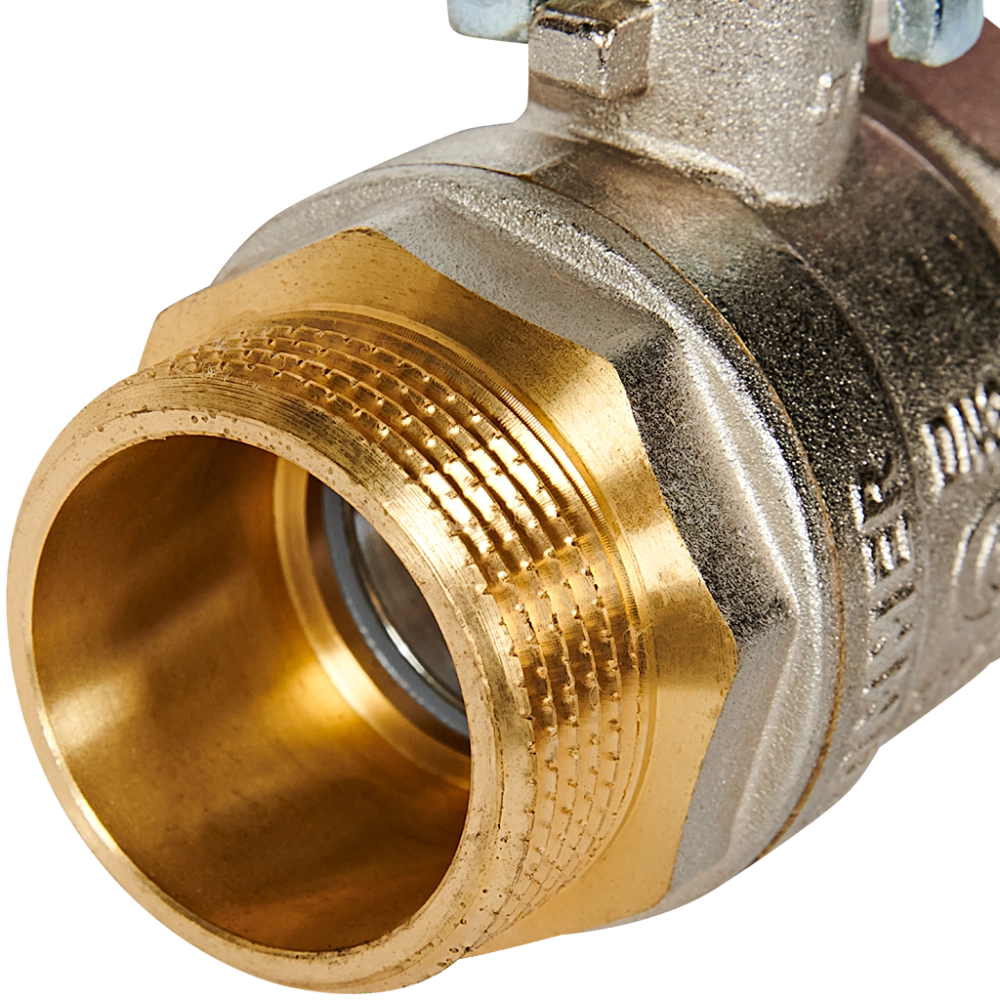 Кран шаровой полнопроходной ROMMER - 1"1/4 (ВР/НР, PN40, ручка-рычаг)