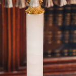 Настольная лампа с основанием из оникса и латуни