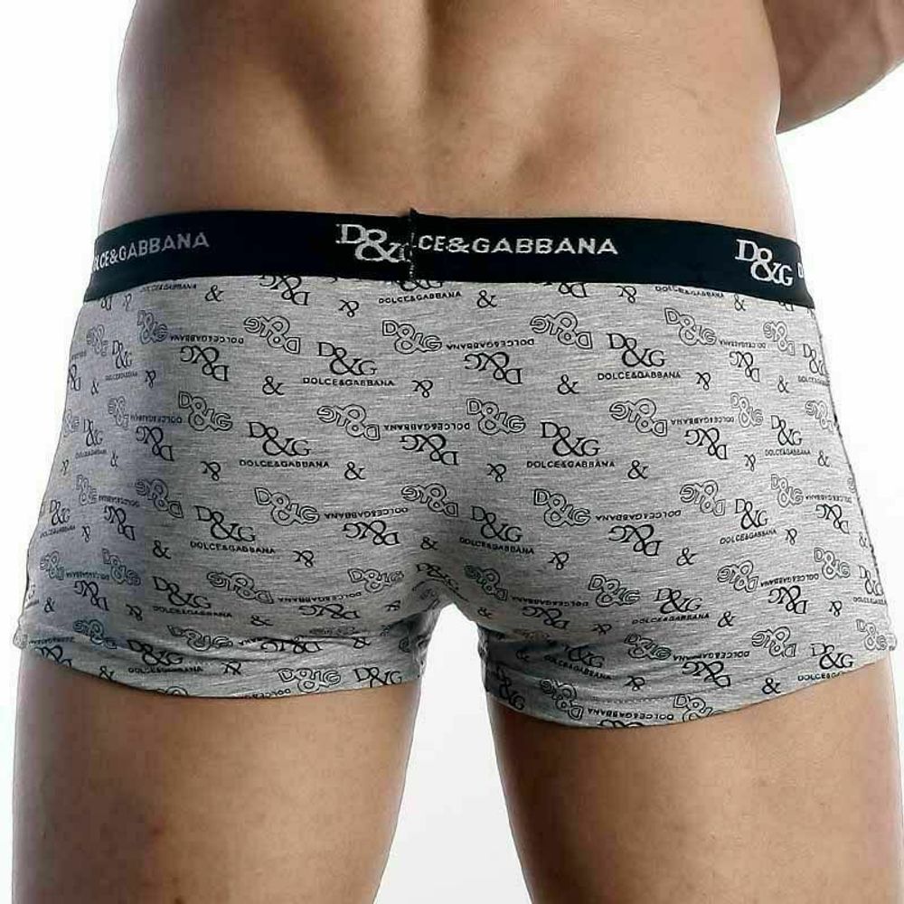 Мужские трусы боксеры серые D&amp;G Grey Boxer