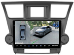 Магнитола для Toyota Highlander 2 U40 2007-2013 (крутилки декоративные) - Teyes CC3-2K-360 на Android 10, 2K QLED, 6Гб+128Гб, CarPlay, 4G SIM-слот, 4 камеры в комплекте