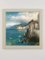 Картина на натуральном холсте настенная интерьерная 27*27 см