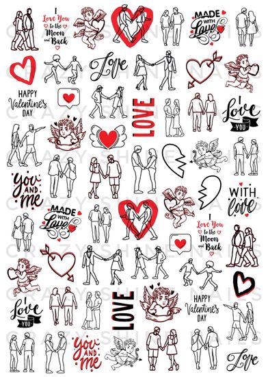 Слайдер-дизайн Crazy Shine Nails mini: Парочки