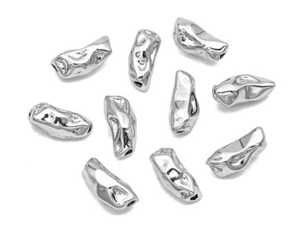 Бусина "Мятый металл" 9мм (1 штука)