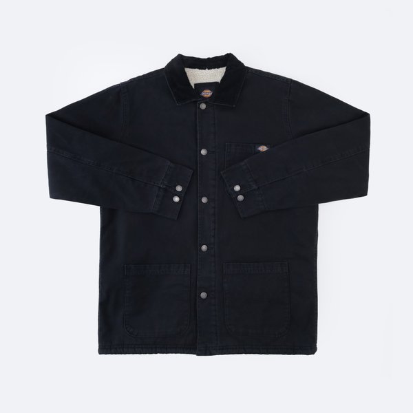 Куртка Dickies Duck Lined Chore Coat (stonewashed black) артикул: - купить в магазине Дайс