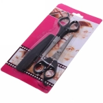 Ножницы для стрижки волос 2шт с расческой «Barber», прямые, 16,5см