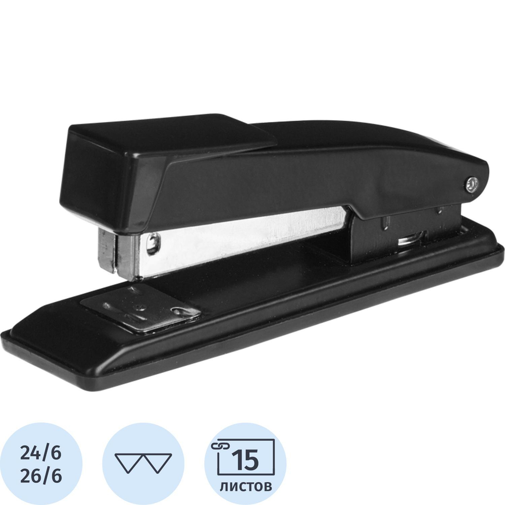 Степлер Attache металлический до 15 л. №24/6, 26/6, черн