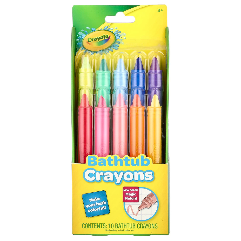 Crayola, Crayola, карандаши для ванной, для детей в возрасте от 3-х лет, 9 карандашей, + 1 бонусный карандаш