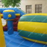 Большой надувной батут-горка "Корабль флибустьеров" 14*6*6 м