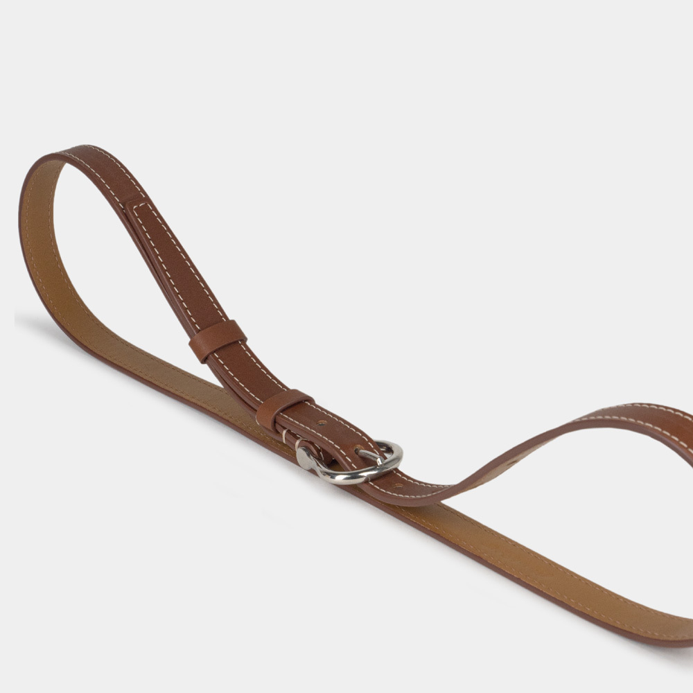 Женский ремень 20 мм из кожи теленка, коричневого цвета