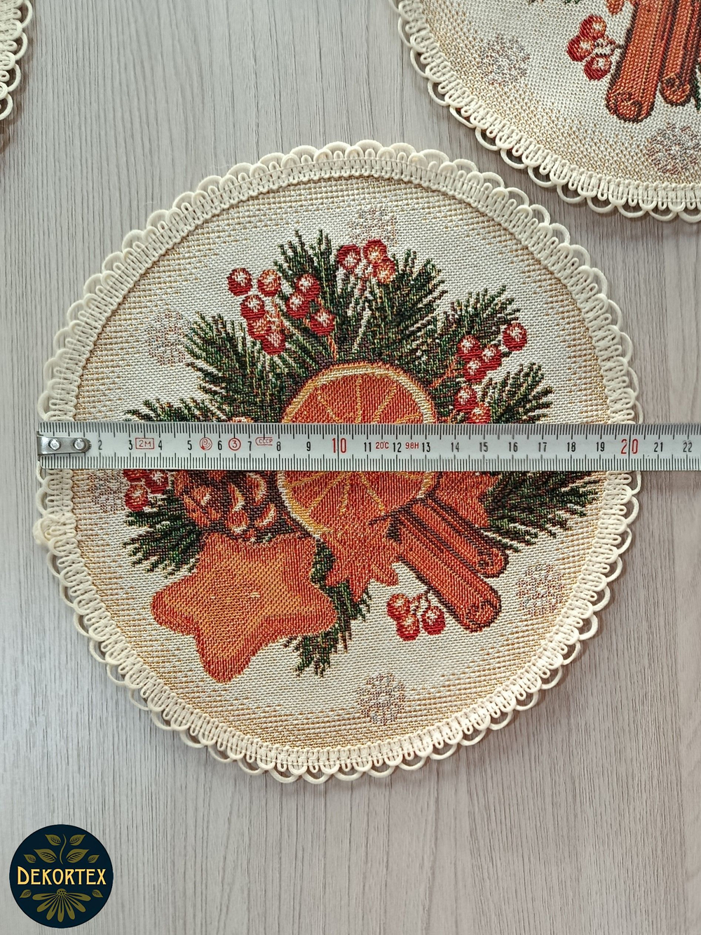 Набор гобеленовых салфеток Апельсинки D20 см 6шт