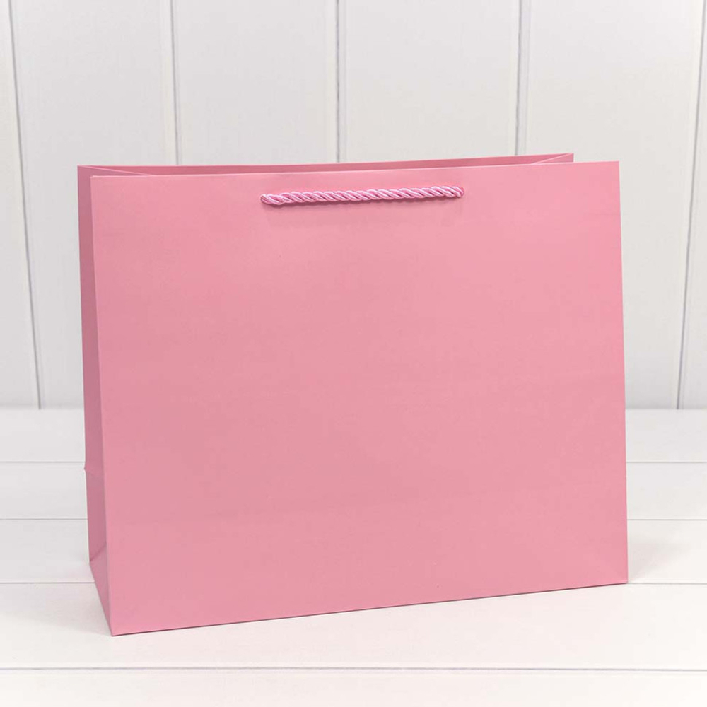 Пакет подарочный 32х26х13см "Фактура" (Розовый)