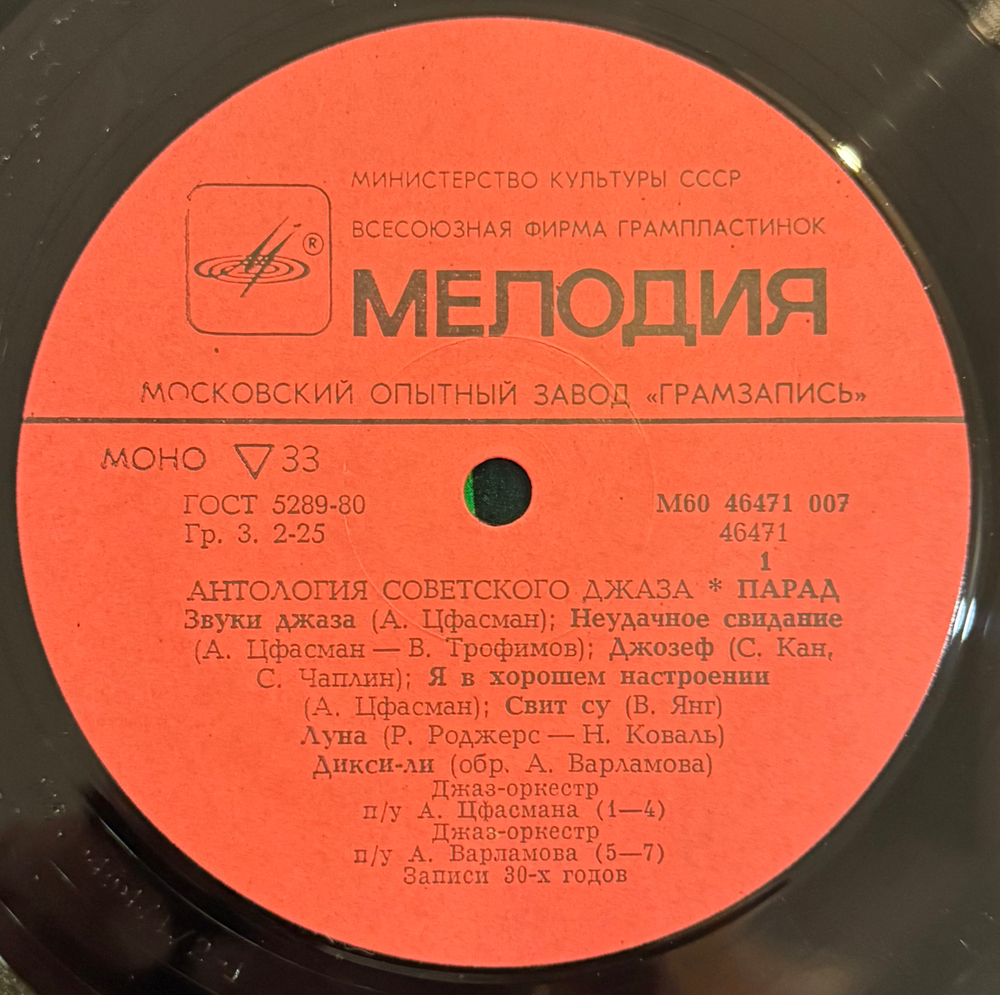 Виниловая пластинка Сборник – Парад - Hitparade (Мелодия) LP