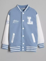 Голубой бомбер детский для школы и сада