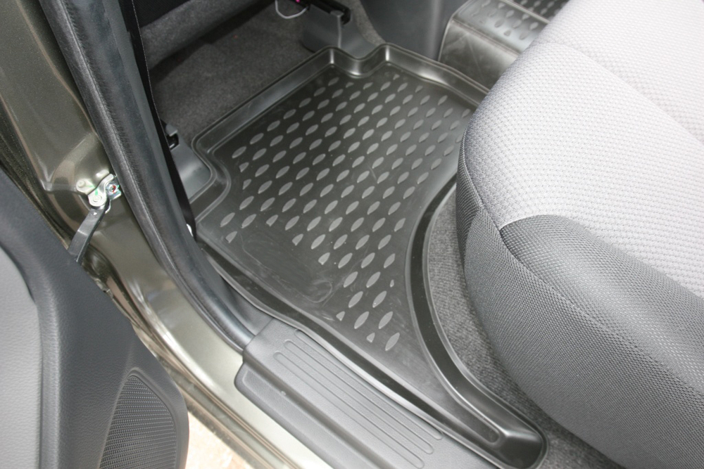 Коврики Standard, 3D в салон MITSUBISHI L200, 2015- , Бюджетная комплектация, 4 шт. (полиуретан, чёрные) Element.CARMIT00003