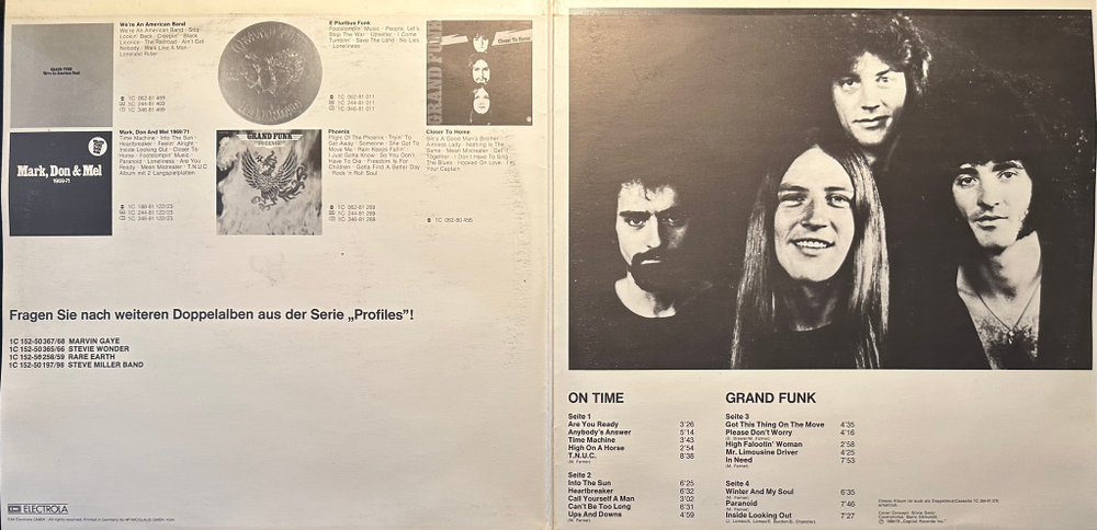Grand Funk Railroad - On Time / Grand Funk 2LP (Германия)