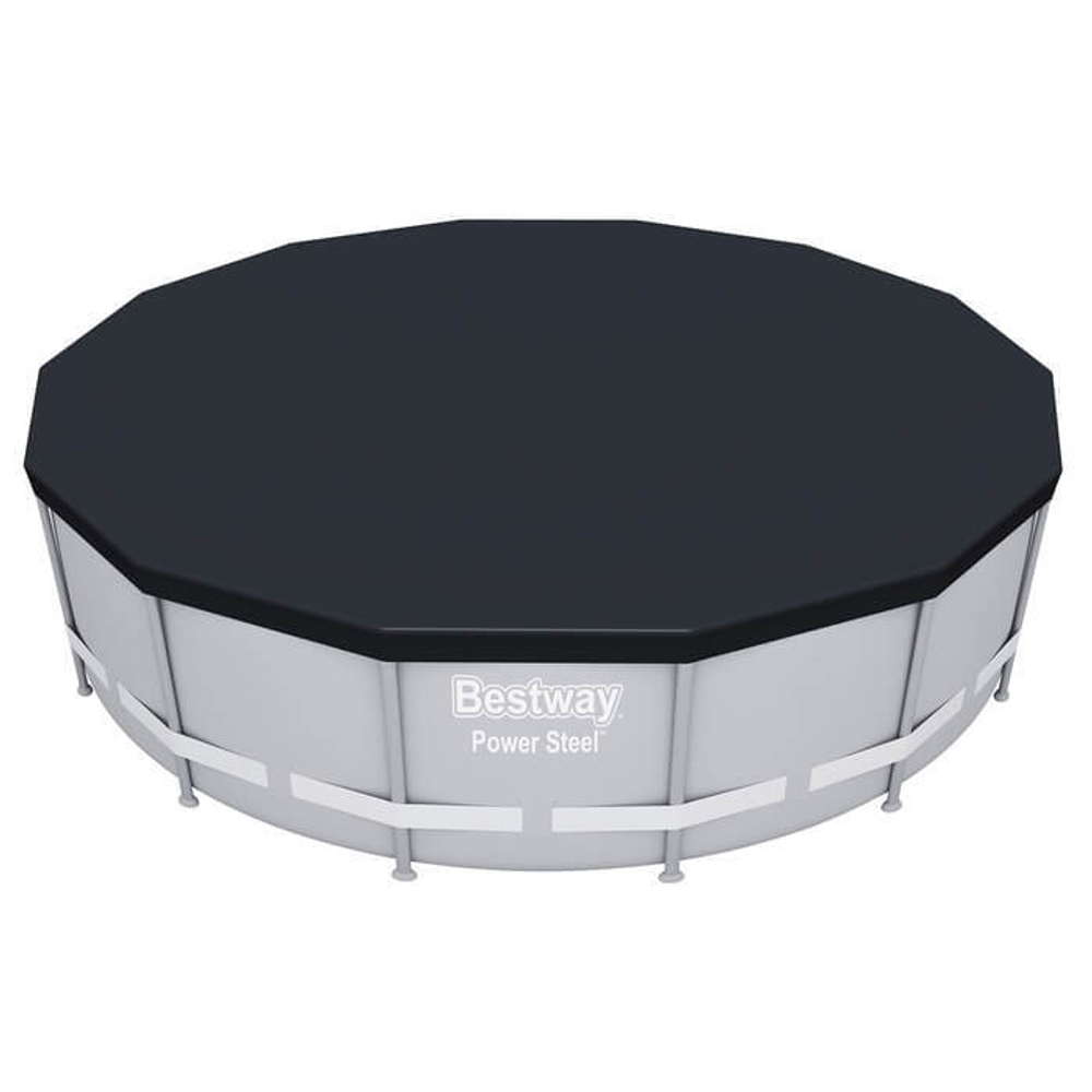 Каркасный бассейн Bestway 427х122 см + фильтр-насос 3028 л/ч, тент, лестница (56444 BW)