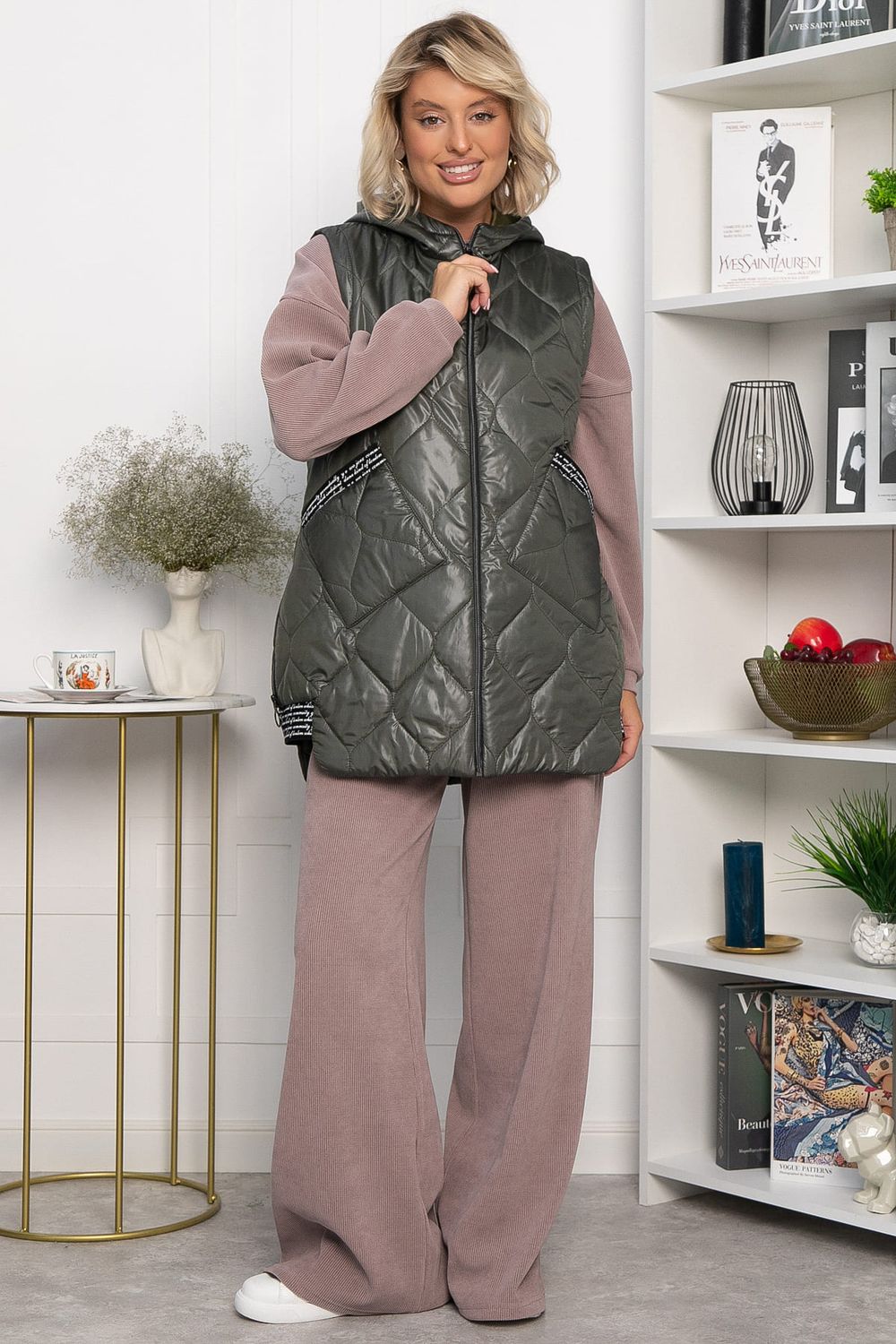 Жилет утепленный Дана Мур (хаки) Б14309-18М LT Collection