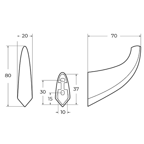 Крючок Cezares Liner LINER-HK-01 Хром
