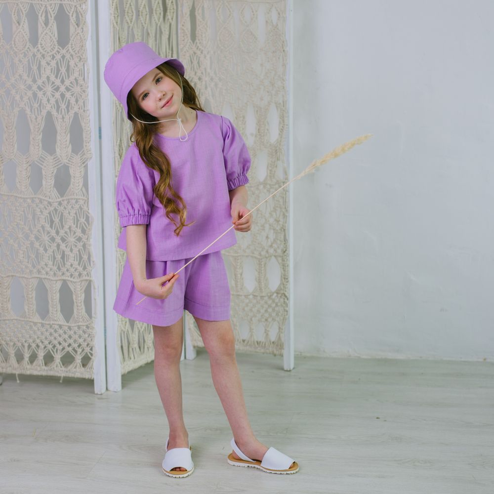 Шорты хлопковые "Лаванда" 7+