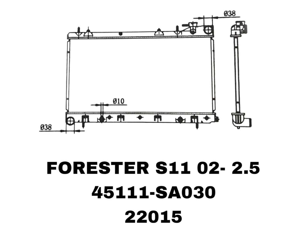 РАДИАТОРЫ IMPREZA 02- FORESTER 2,5 S11 02-