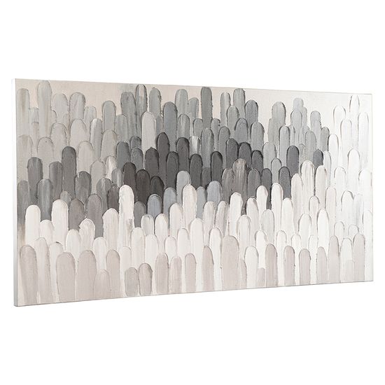 Панно декоративное с ручной росписью by feel, 140х70 см, черно-белое