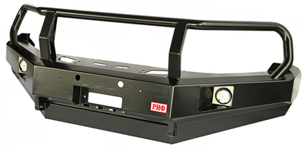 Бампер силовой передний VW Amarok с доп. фарами и защитной дугой РИФ