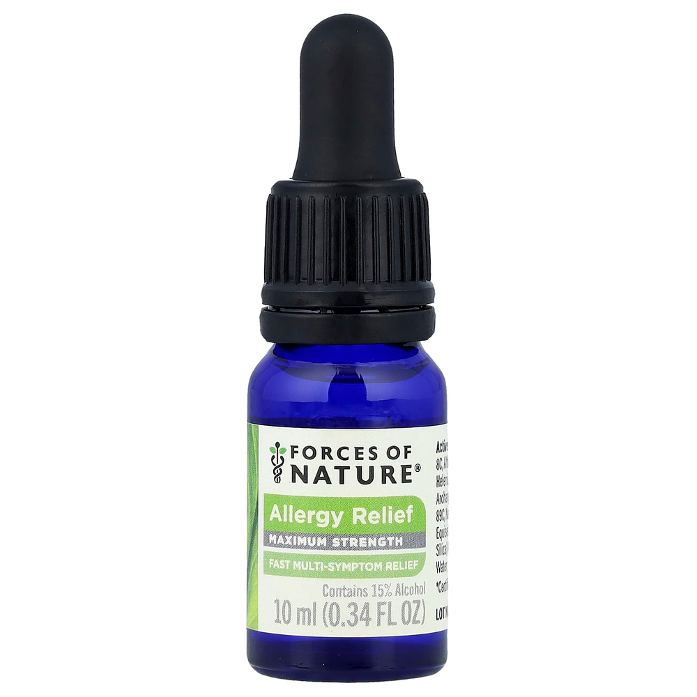 Forces of Nature, средство от аллергии, максимальная сила действия, 10 мл (0,34 жидк. унции)