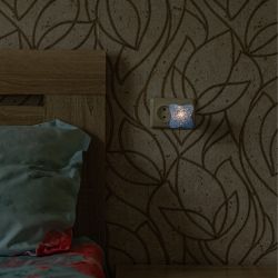 DTL-309-Звездочка-BLUE-1LED-0.1W Светильник-ночник. Выключатель на корпусе. Блистер