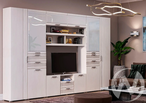 Гостиная Асти (сандал светлый/сандал светлый) Вариант №3