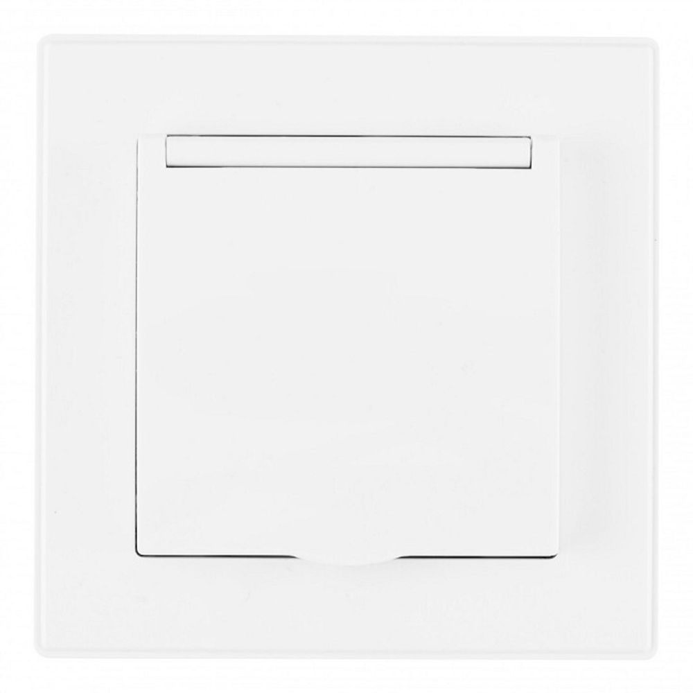 Розетка с заземлением и шторкой, с крышкой Arte Milano SET06-1 SET06-1-41-1 white