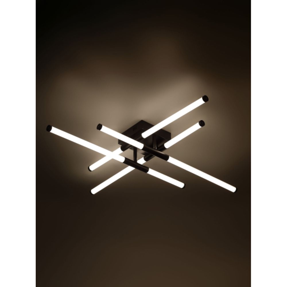 Светильник потолочный светодиодный ЭРА Модерн Fliss CLL-1 72W 3K-6K RC BK с ду черный