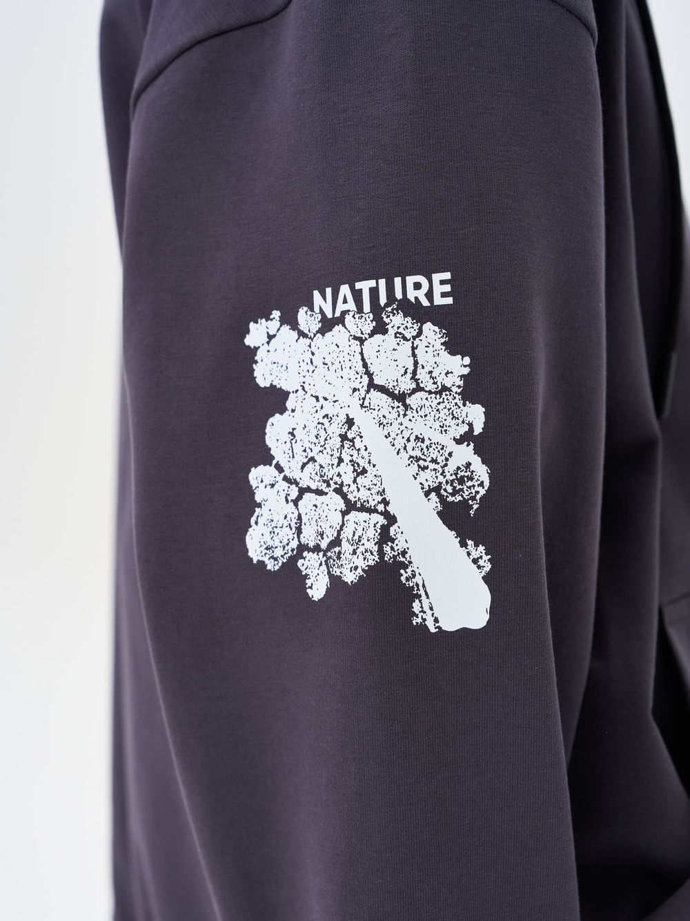 Толстовка облегченная "Графит" с принтом 7+