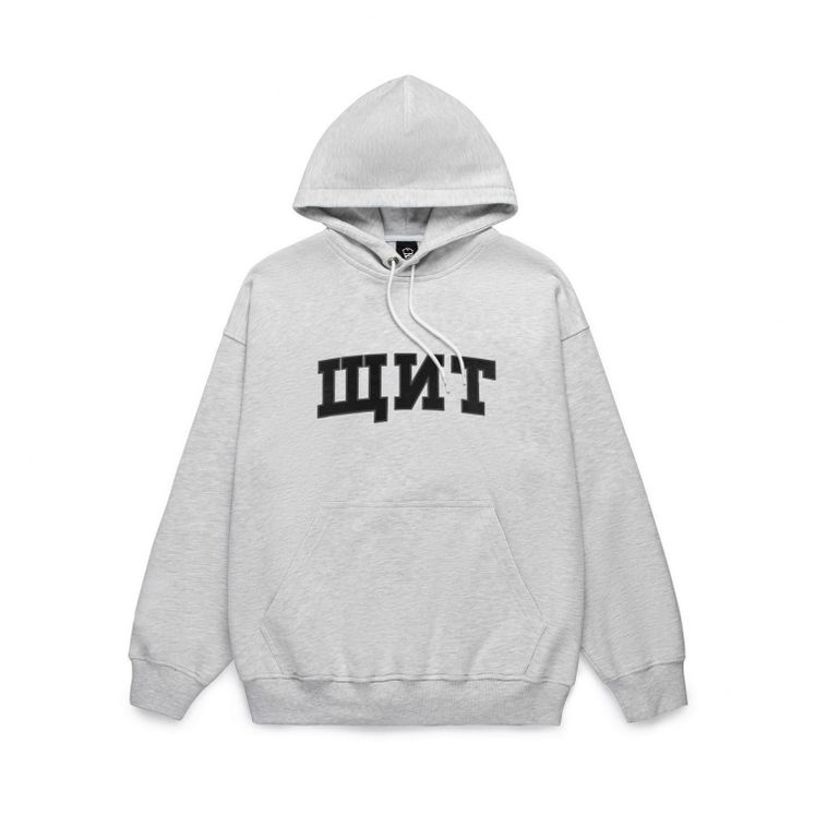 Худи Питерский Щит ЩИТ, серый, утеп.